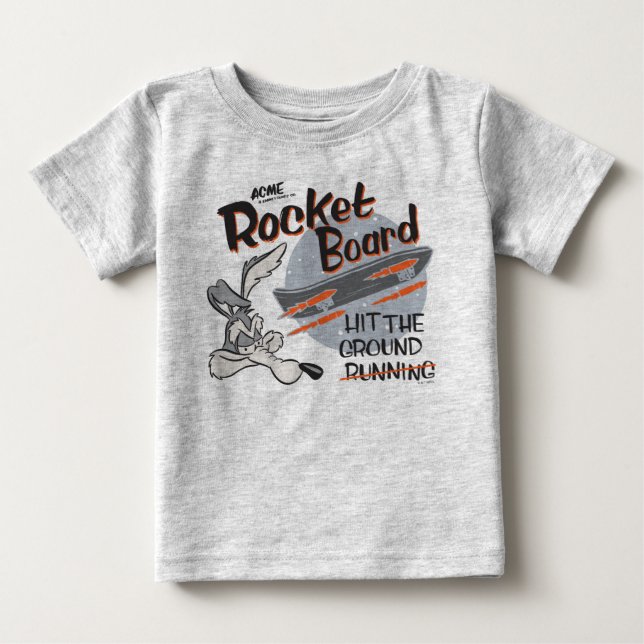 Camiseta Para Bebê WILE E. COYOTE™ ACME Rocket Board (Frente)
