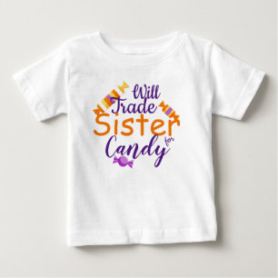 Camiseta Para Bebê Will Trade Sister