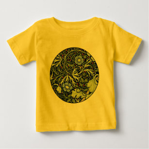 Camiseta Para Bebê William Morris Seaweed Flor Antiquado