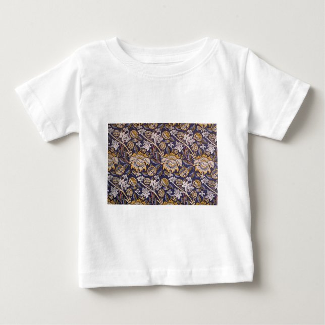 Camiseta Para Bebê William Morris Wey Floral Wallpaper (Frente)