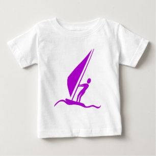Camiseta Para Bebê Windsurfing - Roxo