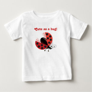 Camiseta Para Bebê Wing-Nutz™_Ladybug_Sweet & Cute como um inseto!