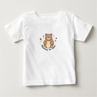 Camiseta Para Bebê Winnie the Pooh Baby Shower Mommy to Bee Cute Bear