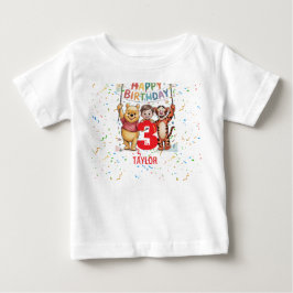 Camiseta Para Bebê Winnie the Pooh | Happy Birthday