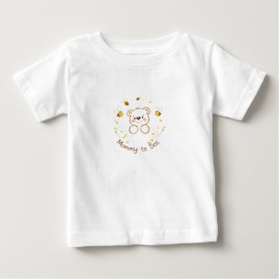 Camiseta Para Bebê Winnie the Pooh Mamãe Abelha para Chuveiro de Bebê