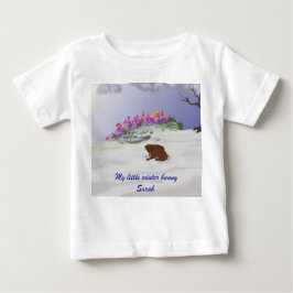 Camiseta Para Bebê Winter Bunny