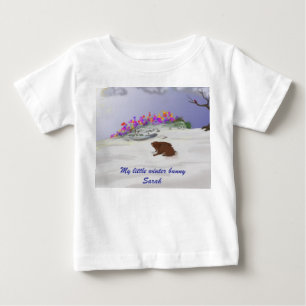 Camiseta Para Bebê Winter Bunny