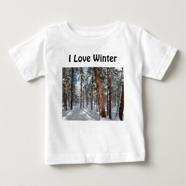 Camiseta Para Bebê Winter Ponderosa (Frente)