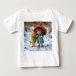 Camiseta Para Bebê „Winterfreunde – Magische Freundschaft im Schnee“