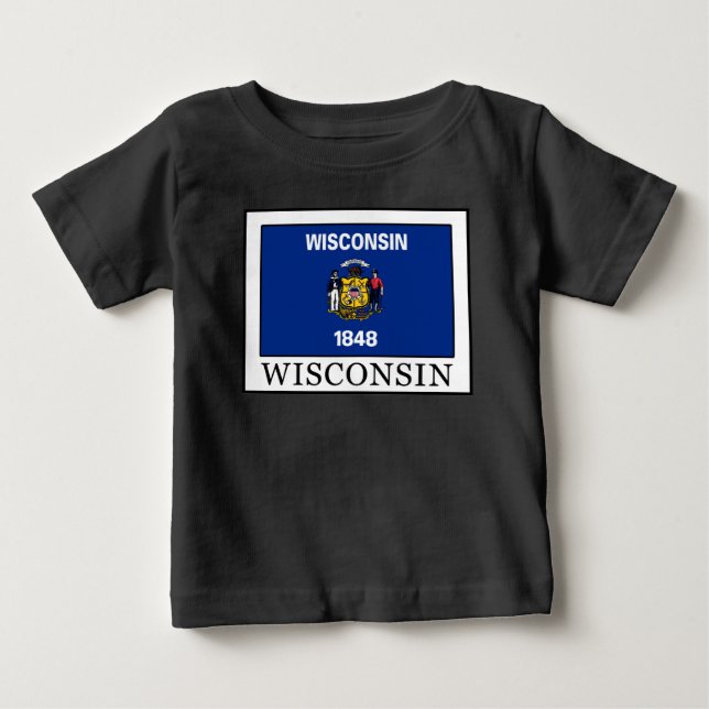 Camiseta Para Bebê Wisconsin (Frente)