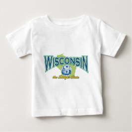 Camiseta Para Bebê Wisconsin