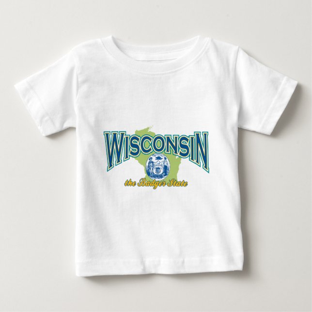 Camiseta Para Bebê Wisconsin (Frente)