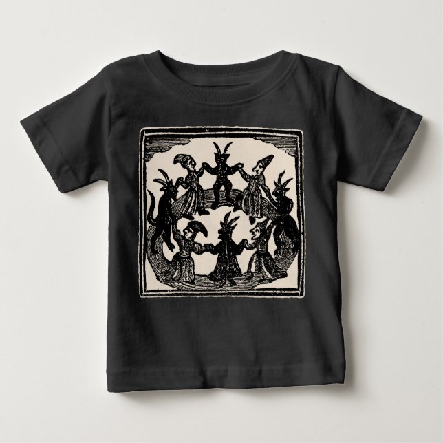 Camiseta Para Bebê Witches Circle Dance (Frente)