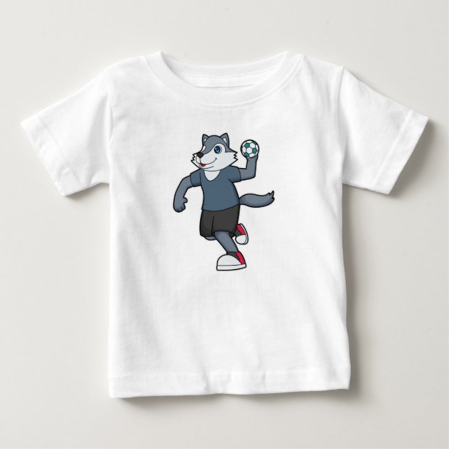 Camiseta Para Bebê Wolf Handball (Frente)