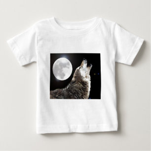 Camiseta Para Bebê Wolf & Moon