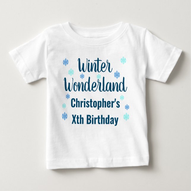 Camiseta Para Bebê Wonderland Birthday Baby T Shirt (Frente)