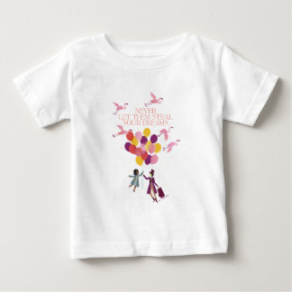 Camiseta Para Bebê Wonka "Nunca Deixe Que Roubem Seus Sonhos"