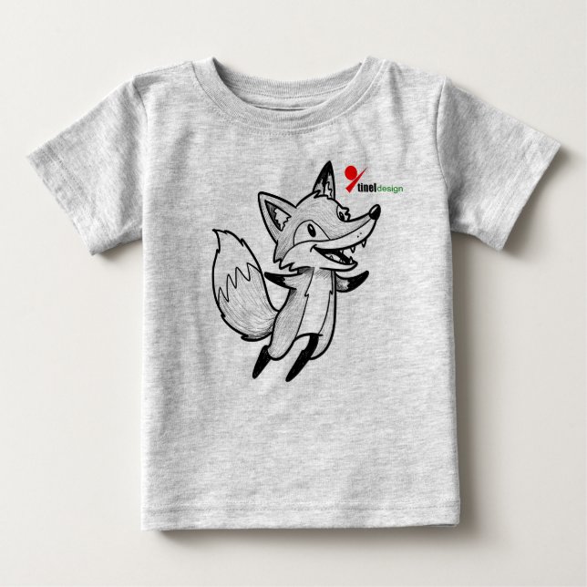 Camiseta Para Bebê Woodland Fox Baby T-Shirt (Frente)