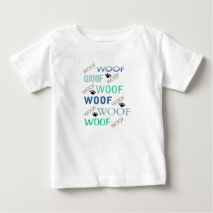 Camiseta Para Bebê WOOF por todo o Toddler Tee