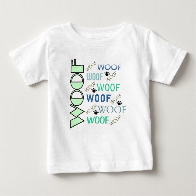 Camiseta Para Bebê WOOF & WOOF com Paws Toddler Tee (Frente)