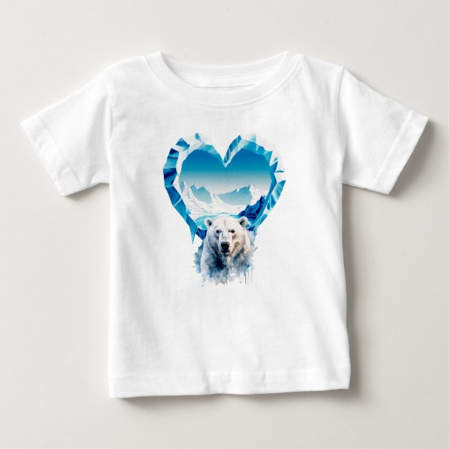 Camiseta Para Bebê World Day for Glaciers  (Frente)