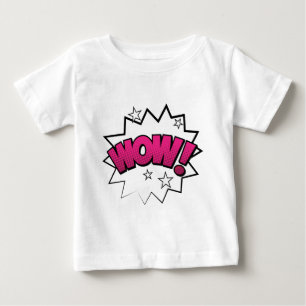 Camiseta Para Bebê Wow cómico