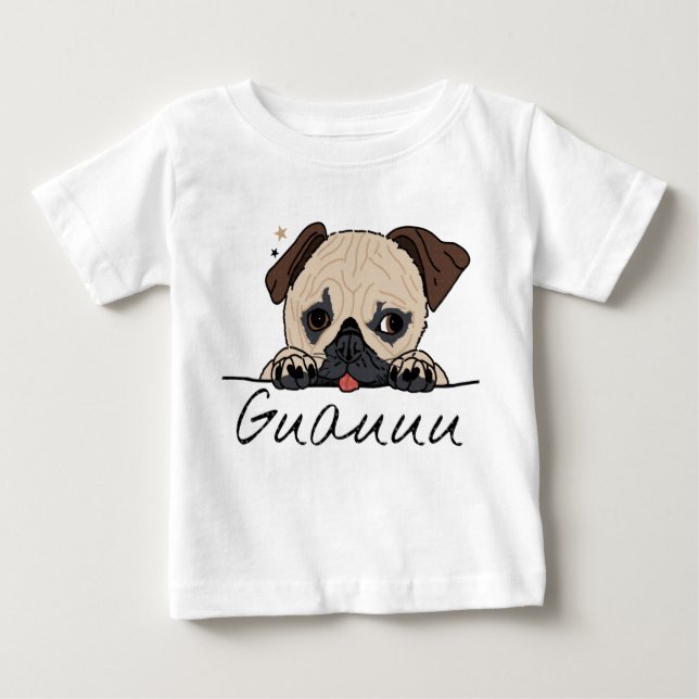 Camiseta Para Bebê Wow puppy. Perrito guauu (Frente)