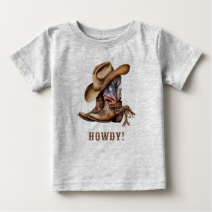 Camiseta Para Bebê Wowdy, cowboy oeste selvagem