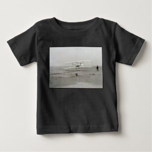 Camiseta Para Bebê Wright Brothers Flyer First Plane Flight Aviation