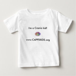 Camiseta Para Bebê www.CAPPSKIDS.org, eu sou um miúdo de Cranio!