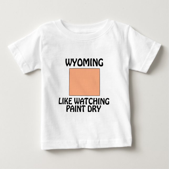 Camiseta Para Bebê Wyoming - Como Observar a Pintura Secar (Frente)