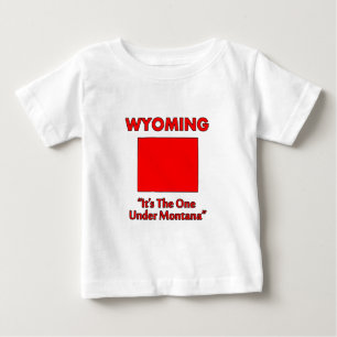 Camiseta Para Bebê Wyoming - É o que fica abaixo de Montana