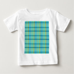 Camiseta Para Bebê Xadrez azul por Shirley Taylor