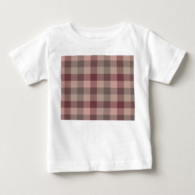 Camiseta Para Bebê Xadrez de blushwood (Frente)