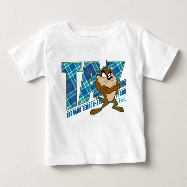 Camiseta Para Bebê XADREZ de erro Tornado TAZ™ (Frente)