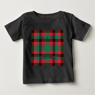 Camiseta Para Bebê Xadrez de Tartan com Controlo Real Escocês com Tex