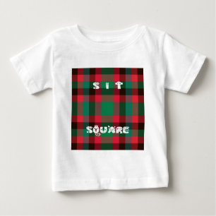 Camiseta Para Bebê Xadrez de Tartan com Controlo Real Escocês com Tex