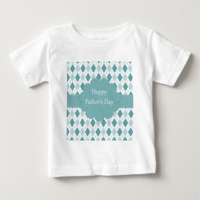 Camiseta Para Bebê xadrez dia de os pais (Frente)