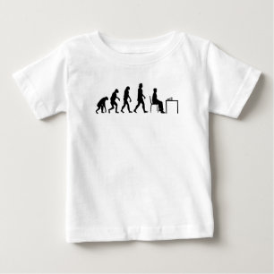 Camiseta Para Bebê Xadrez - Evolução do Jogador de Xadrez