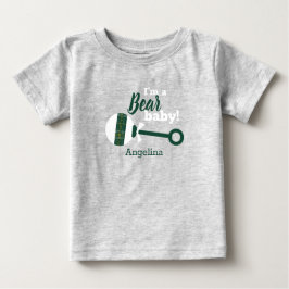 Camiseta Para Bebê Xadrez Verde Escuro Bovinos Bebê T-Shirt