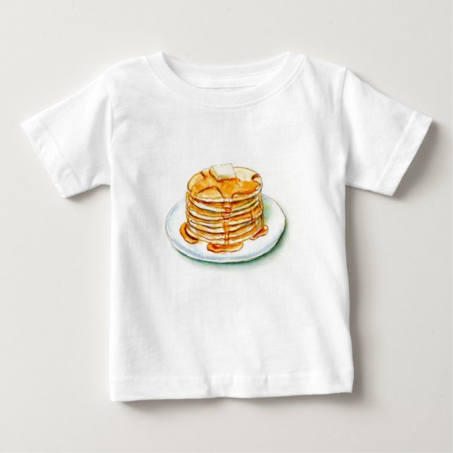 Camiseta Para Bebê Xarope e Panquecas (Frente)