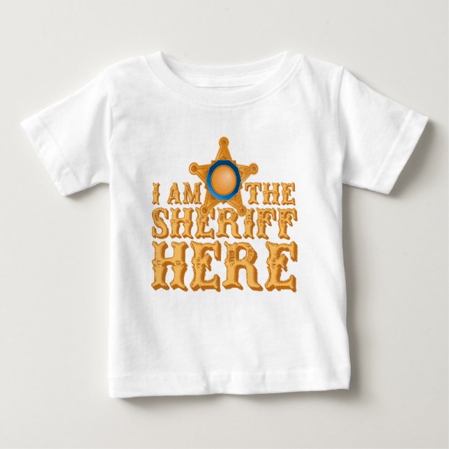 Camiseta Para Bebê Xerife (Frente)