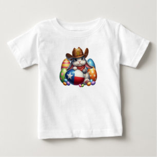 Camiseta Para Bebê Xerife de coelho da Páscoa no Texas/sudoeste