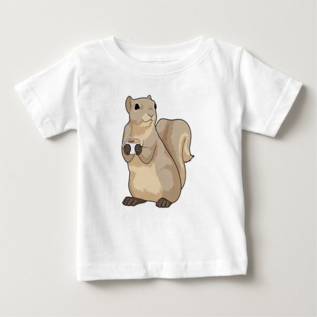 Camiseta Para Bebê Xícara de café (Frente)