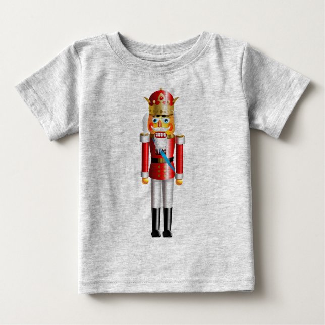 Camiseta Para Bebê Xmas Nutcracker King (Frente)