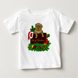 Camiseta Para Bebê XMas puppy