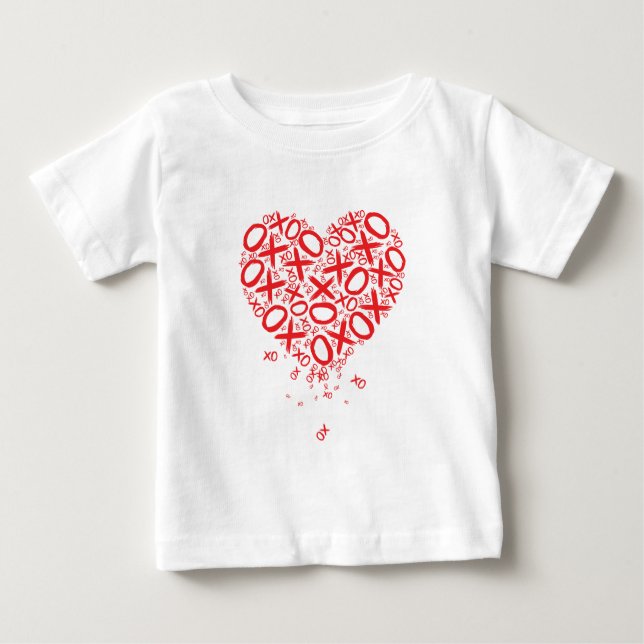 Camiseta Para Bebê XOXO Heart (Frente)