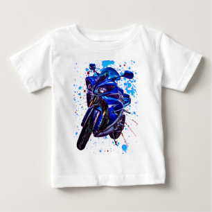 Camiseta Para Bebê Yamaha YZF R1 Art Impressão