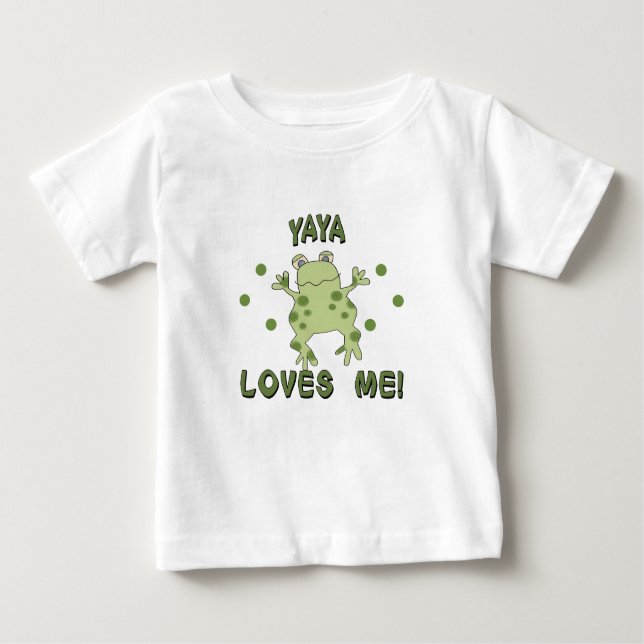 Camiseta Para Bebê YaYa ama-me sapo (Frente)