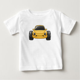 Camiseta Para Bebê Yellow Cartoon Car
